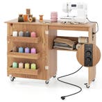 LIVSK Opklapbare Naaitafel met Oplaadstation - Multifunction, Huis en Inrichting, Verzenden, Nieuw