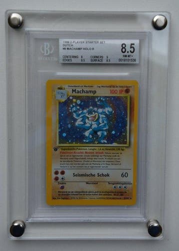 Pokémon - 1 Graded card - Machamp 8 Holo, Limited edition,, Hobby en Vrije tijd, Verzamelkaartspellen | Pokémon, Nieuw