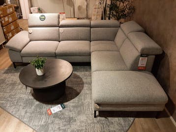 Avalon hoekbank + relaxfunctie **SHOWROOMMODEL**, Nieuw, Stof