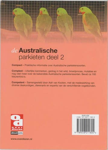 Australische parkieten / 2 / Over Dieren / 172 9789058211804, Verzenden, Gelezen, Adri van Kooten