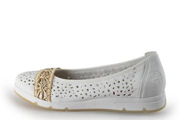 Rieker Ballerinas in maat 38 Wit, Kleding | Dames, Schoenen, Verzenden, Wit, Ballerina's, Zo goed als nieuw