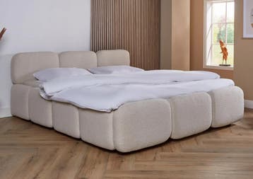 ACTIE! Bedframe Valencia 140 200 Beige, Verzenden, Beige, Nieuw, 140 cm