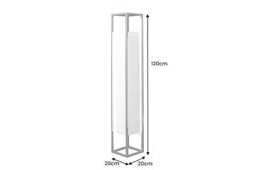 Staande lamp AGAPUNE 120 cm zilver met witte lampenkap -, Huis en Inrichting, Lampen | Vloerlampen, Ophalen of Verzenden, Nieuw