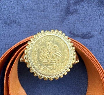 Ring - 21.6 kt. Geel goud - 1945 Gouden Dos Peso Ring, Nieuw