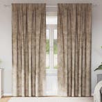vidaXL Velvet Gordijnen 2 pcs champagne 245 x 140 cm Fluweel, Verzenden, Nieuw, Beige