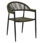 Stoel | VOLGA | Aluminium Rotan/Aluminium | Green | Zwart, Verzenden, Nieuw in verpakking