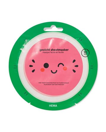 HEMA Gezicht sheetmasker watermeloen 1+1 gratis, Verzenden, Nieuw