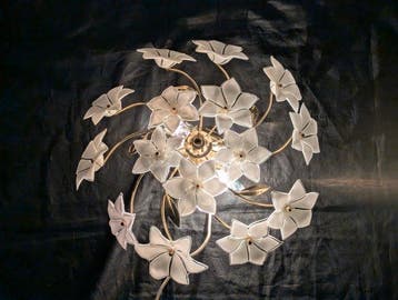 Plafondlamp - Muranoglas - Margrieten van Murano-glas