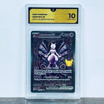 Pokémon Graded card - Mewtwo ex 151 - 30th Anniversary –, Nieuw