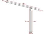 Monzana Trapleuning 160 cm - RVS - Verstelbaar - Modern, Verzenden, Nieuw