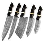 Keukenmes - Chefs knife - Corian en koeienbeen, gevouwen