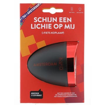 IKZI Amsterdam 750 Fietskoplamp schijn een lichie op mij, Verzenden, Nieuw