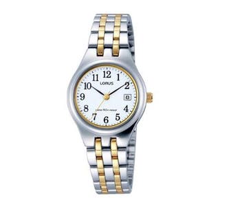 Horloge dames - zilver en goud - edelstaal Lorus RH787AX9, Verzenden, Nieuw