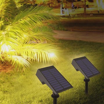 Waterdichte Solar LED Spotlight met Grondspies - Tuinverlich, Verzenden, Nieuw