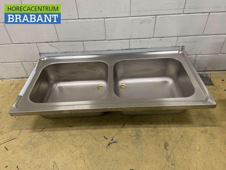 RVS Spoelblad Dubbele spoelbakken 140 x 70 cm Horeca, Zakelijke goederen, Horeca | Keukenapparatuur, Nieuw zonder verpakking, Ophalen of Verzenden