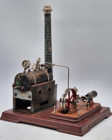 Doll & Cie - Speelgoed Antike stationäre Dampfmaschine –, Antiek en Kunst, Antiek | Speelgoed