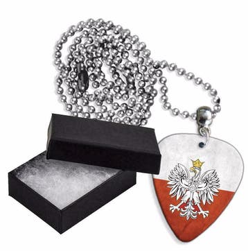 Poolse vlag plectrum ketting, sleutelhanger of oorbellen, Ophalen of Verzenden, Nieuw