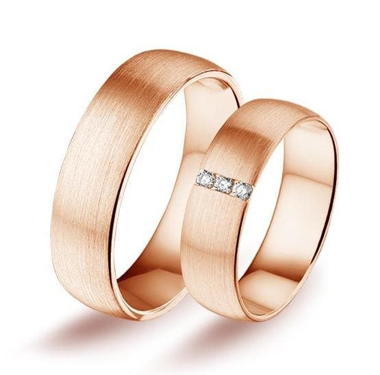 Actie trouwringen in 8/14/18 karaat roségoud per paar van..., Sieraden, Tassen en Uiterlijk, Ringen, Verzenden