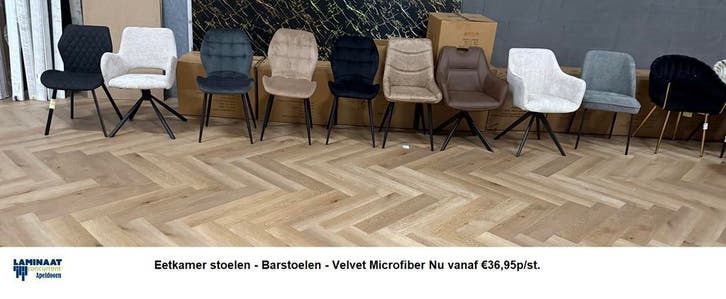 Eetkamer stoelen Microfiber 100 X Kleur vanaf €36,95p/st., Huis en Inrichting, Stoelen, Vijf, Zes of meer stoelen, Bruin, Nieuw