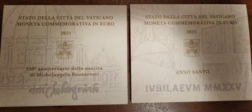 Vaticaan. 2 Euro 2025 Anno Santo + Michelangelo (2