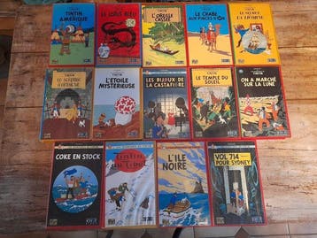 Tintin - Set van 14 K7 VHS - volledige serie - 1992, Nieuw