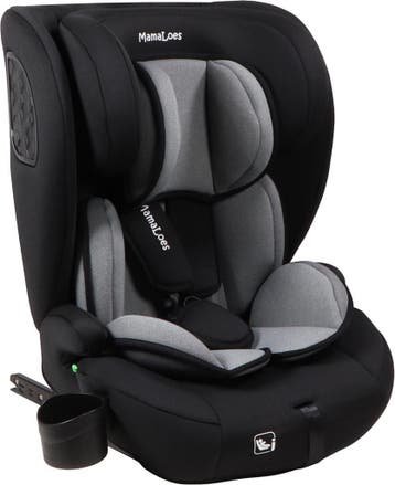 MamaLoes Mick Zwart/Grijs Isofix 76-150 cm i-Size Autostoel, Kinderen en Baby's, Autostoeltjes, Verzenden, Nieuw, 9 t/m 36 kg