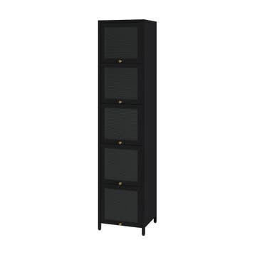Vitrinekast Ostersund 174x40x35 cm zwart [en.casa], Huis en Inrichting, Kasten | Vitrinekasten, Verzenden, Nieuw