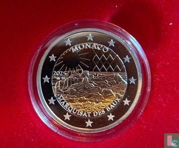 Monaco 2 euro 2025 (PROOF) Markiezaat van Baux, Postzegels en Munten, Verzenden, Monaco, 2 euro, Losse munt