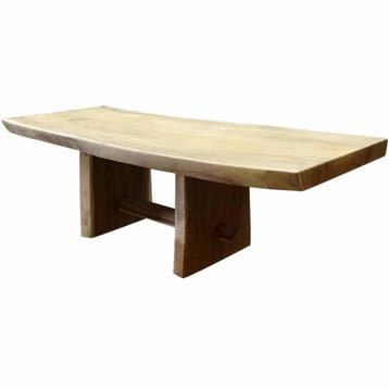 Boomstamtafel kopzit 400x100xH77,5 cm - bladdikte 10 cm, Tuin en Terras, Tuintafels, Ophalen of Verzenden, Nieuw