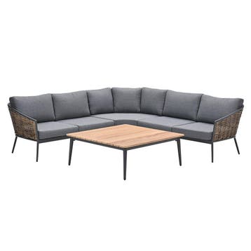 Garden Impressions San Vito loungeset 4-delig - donker grijs, Verzenden, Nieuw