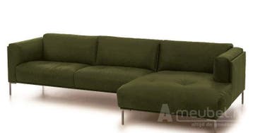 Loungebank Bern - loungebanken - Groen, Nieuw, 125 tot 150 cm, Leer, 250 tot 300 cm