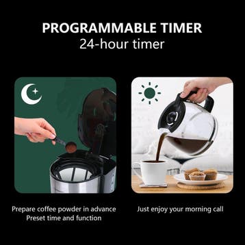 Koffiezetapparaat - filterkoffie - Glazen pot - RVS •, Verzenden, Zo goed als nieuw