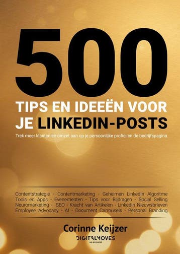 9789083096889 500 tips en ideeen voor je LinkedIn-posts, Verzenden, Nieuw, Corinne Keijzer