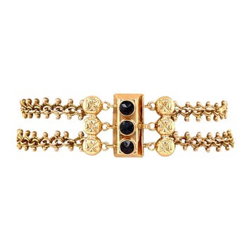 Gouden vintage armband met granaat 14 kt, Ophalen of Verzenden, Nieuw