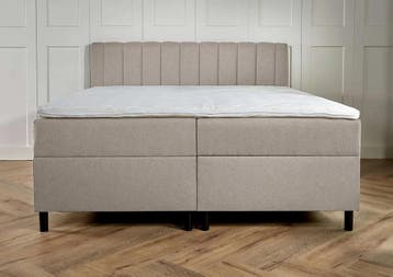 Boxspring met opbergruimte Lausanne 140 200 Beige, Huis en Inrichting, Slaapkamer | Boxsprings, Verzenden, Beige, Nieuw, 140 cm