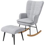 TRUUSK Schommelstoel Met Kruk - Armstoel - Relaxstoel - Linn, Verzenden, Nieuw