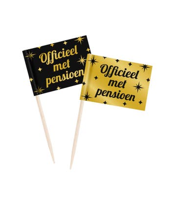 Classy Cocktail Prikkers Pensioen Zwart/Goud, Ophalen of Verzenden, Nieuw