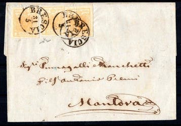Italiaanse oude staten - Lombardije Venetië 1850 - Brief uit, Gestempeld