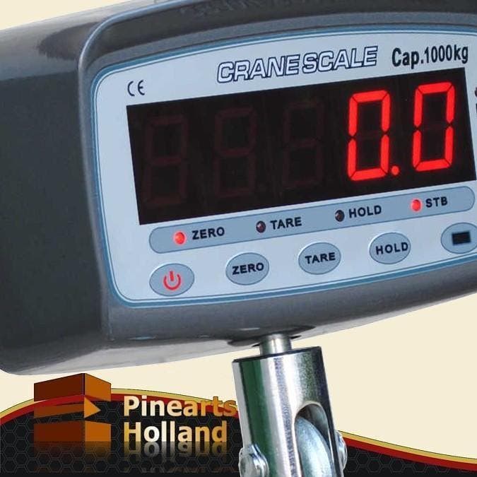1 Ton Kraanweegschaal met Led Display en Afstandsbediening, Doe-het-zelf en Verbouw, Weegschalen, Hangweegschaal, Nieuw, 200 kg of meer