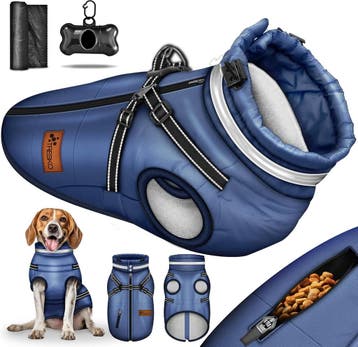 Hondenjas - Hondentrui - Winter - M - Blauw - TRESKO® •, Verzenden, Zo goed als nieuw