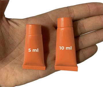 Set van 50 hervulbare, lege tubes (10 ml, oranje), Ophalen of Verzenden, Nieuw