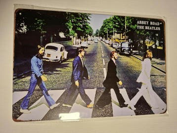 Abbey road The beatles Metalen bordje 30 bij 20 cm, Verzenden, Nieuw