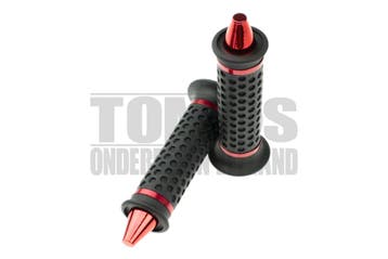 Handvatset Spike / Point zwart / rood 22mm / 24mm universeel, Ophalen of Verzenden, Nieuw, Tuning
