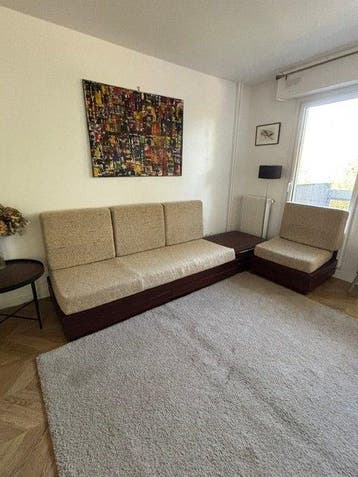 Settle (zitbank met hoge leuning) (3) - Hout - Vintage