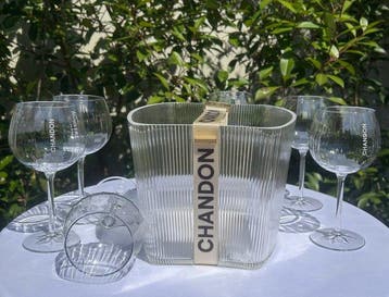 Champagne koeler - Chandon Garden Bucket & 6 acryl, Nieuw