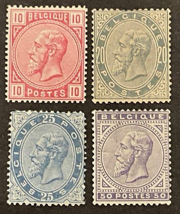 België 1883 - Leopold II - uitgifte van 1883 - Volledige, Postzegels en Munten, Postzegels | Europa | België, Gestempeld