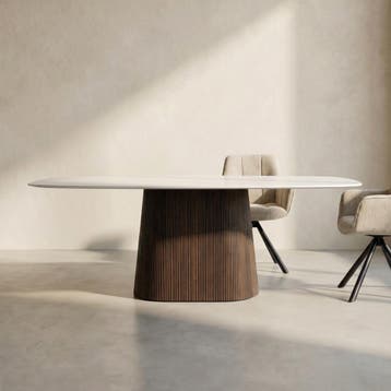 *WOONWINKEL* Deens Ovale Eettafel Keramiek, Huis en Inrichting, Tafels | Eettafels, Verzenden, Nieuw