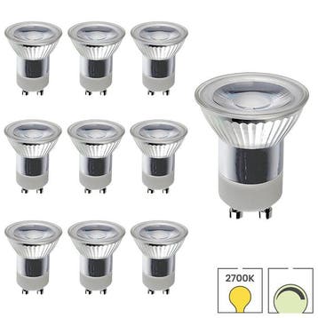 Set van 10 Eco LED mini spots GU10 | MR11 – GU11 spot 35 mm, Verzenden, Nieuw, Overige typen