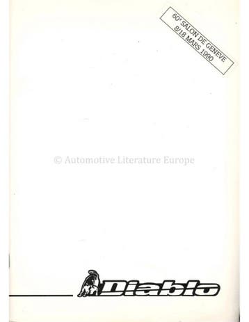 1990 LAMBORGHINI DIABLO PERSMAP GENEVE, Boeken, Nieuw, Author