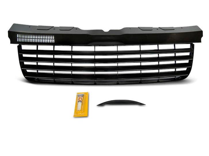 Grille | Volkswagen Transporter Kombi 03-10 4-d |  zwart, Auto-onderdelen, Carrosserie en Plaatwerk, Nieuw, Verzenden